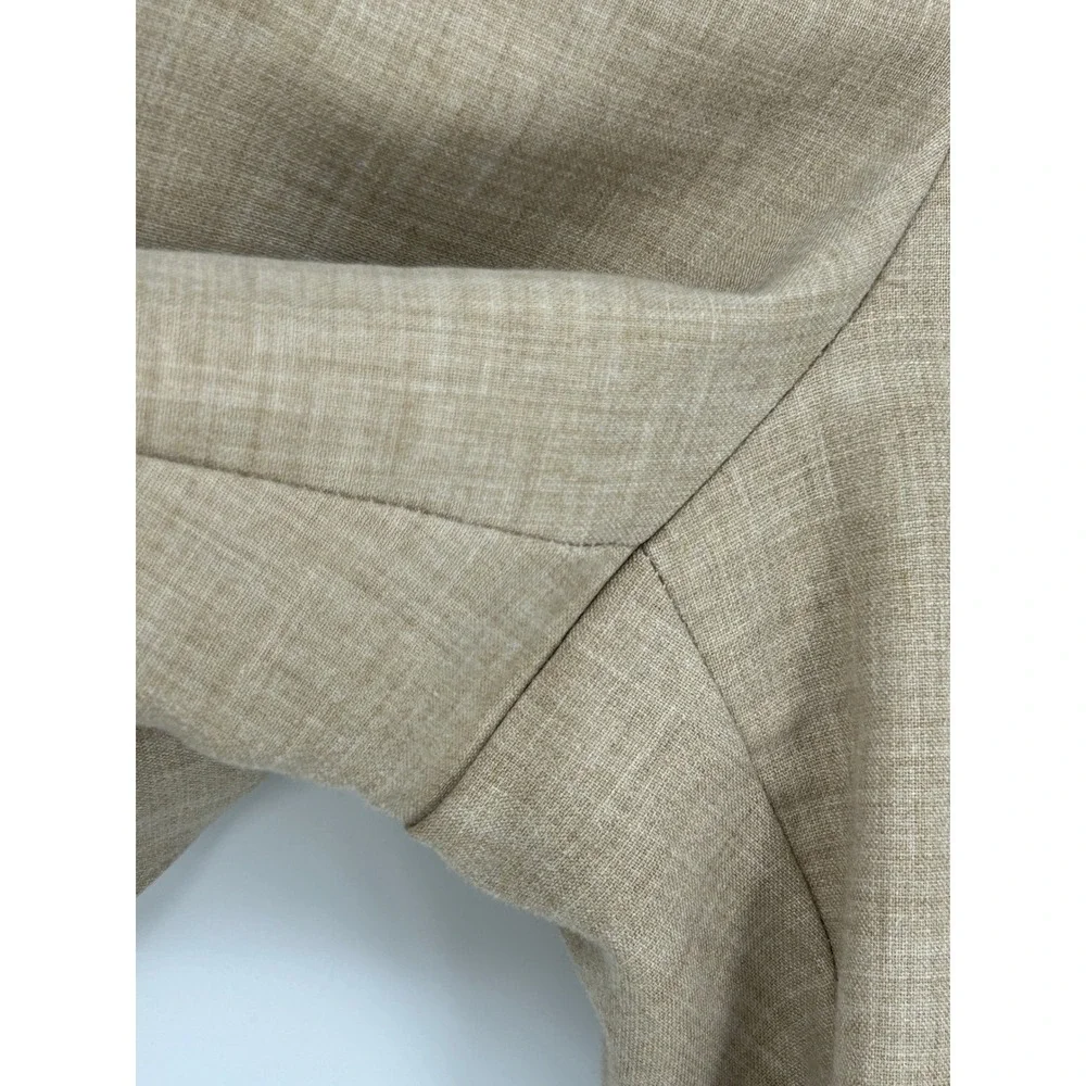 Wilfred Alanya Pant Stretch Suiting High-rise Wide-leg Pant-Heather Oat Beige-12 - Picture 8 of 12